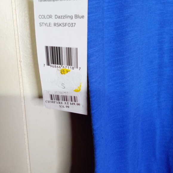 Rafaella Royal Blue Eyelet Sleeve Tank - Picture 5 of 5